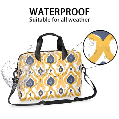 Bolso para portátil geométrico amarillo 15.6 pulg. miniatura 2