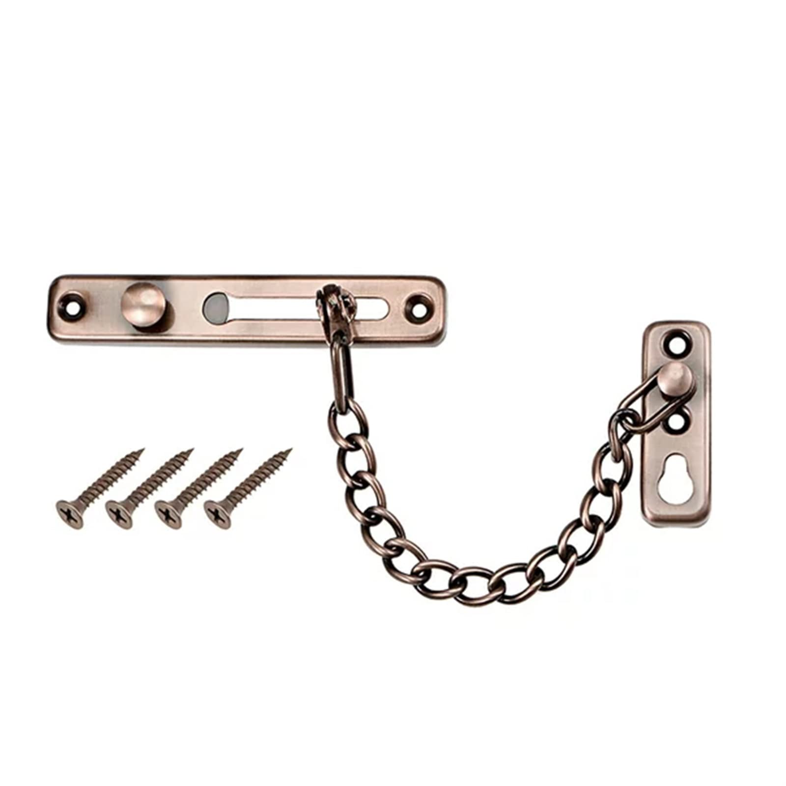 vrfvsdasAAS Door chain, Door Chain Lock Stainless Steel Red Bronze