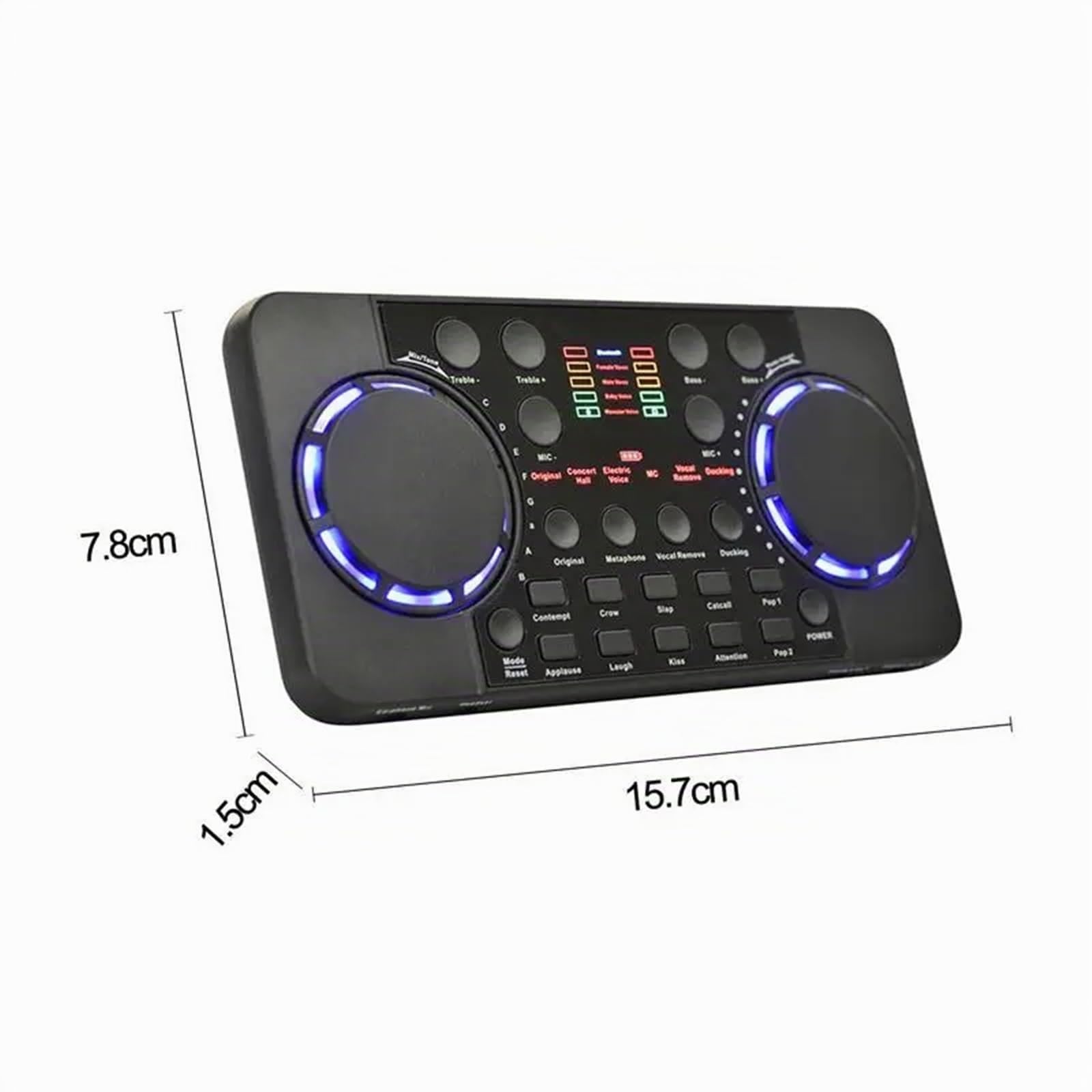 Contrôleur dj Mini mélangeur * dio avec dents bleues, carte son Portable, DJ 16 effets numériques, Console de réduction du bruit, enregistrement USB for le chant Table de mixage DJ