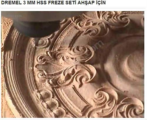 DepoLife 10 Parça Titanyum Ahşap için freze uç seti Dremel benzeri gravür makinası için Kalıpçı 3mm Şaft