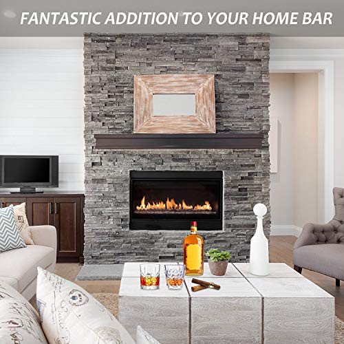 Foto von veecom Whisky Gläser, 315ml Whiskey Gläser, Old Fashioned Rumgläser Whiskey Glas 2er Set, Whisky Geschenkset für Männer, Papa, Tumbler Glas für Scotch, Cocktail