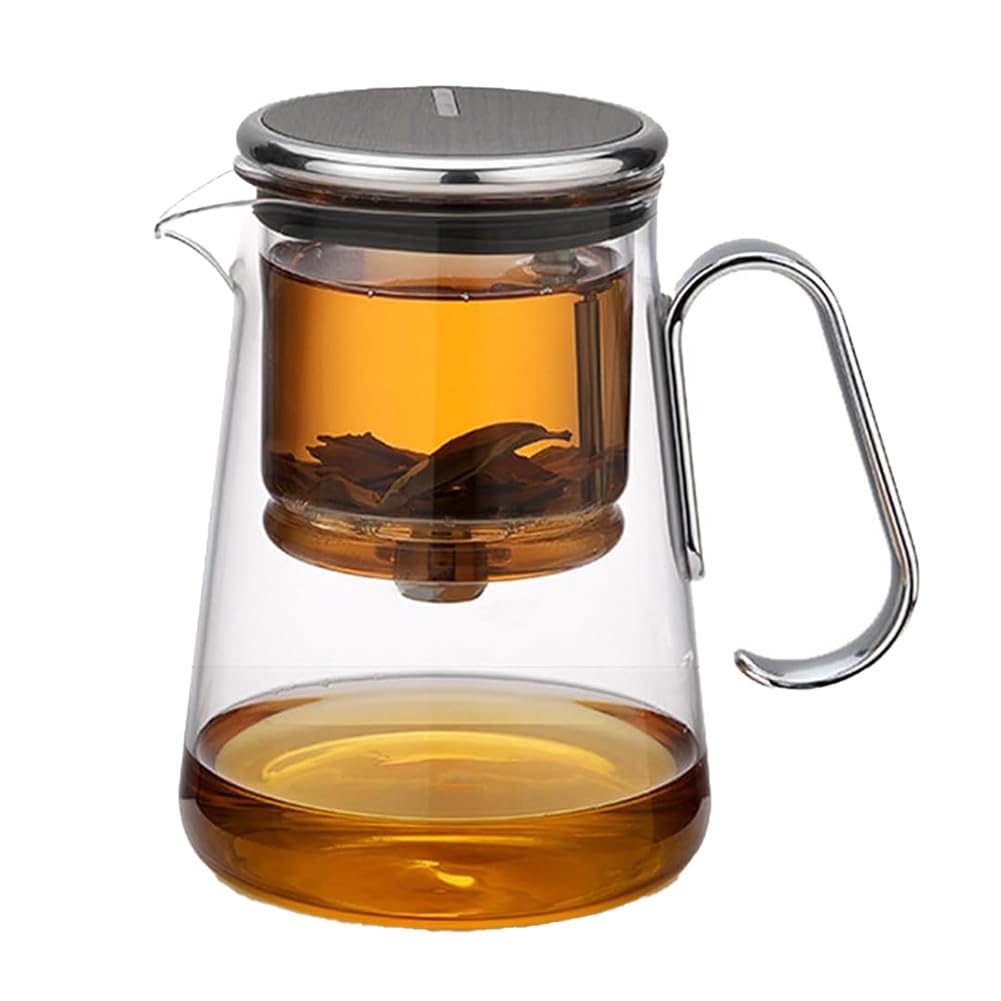 CTRLZS Magnetic Glass Tea Maker Pot Kettle Teapot for Tea Filtration Water Separation Technology A