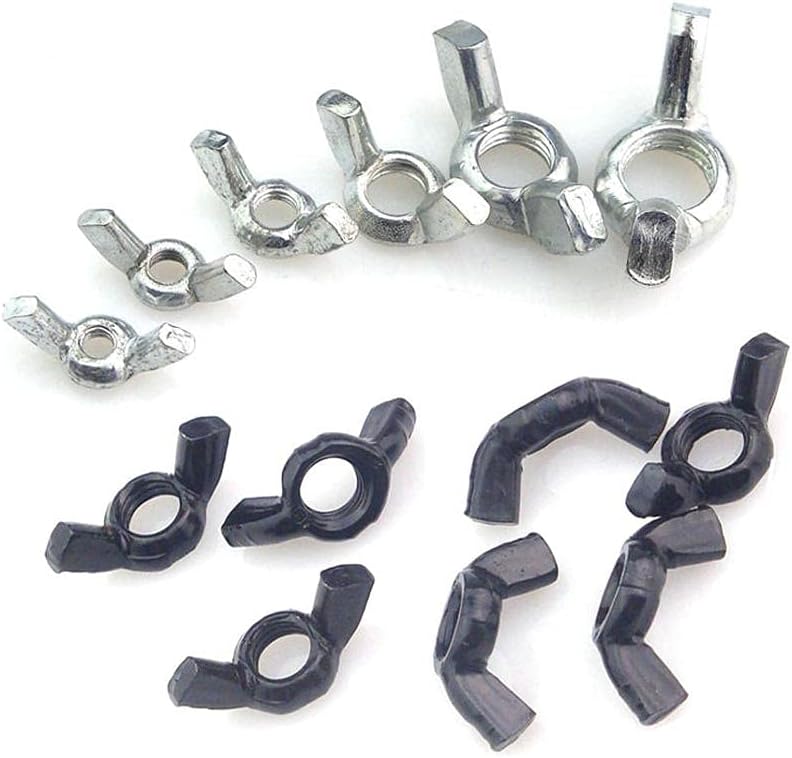 Wing nut Butterfly Wing Nuts M3-M12 Black White 10pcs(White,M 12)