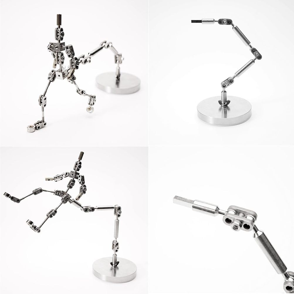 Zestawy do animacji poklatkowej, ramię z metalowymi szkieletami figurek marionetek DIY do ruchu przegubowego, narzędzie do obsługi twornika dla hobbystów i studiów z 3 złączami