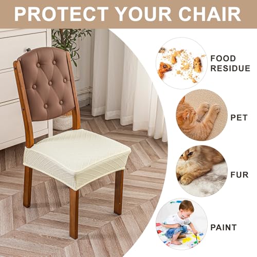 Image of Genina Waterproof Seat Covers for Dining Room Chair Covers,No Rear Covers