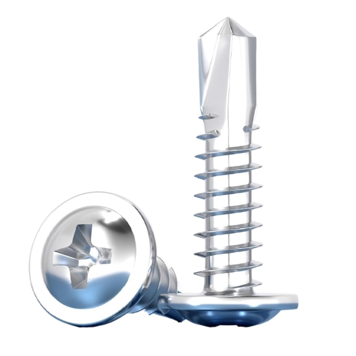 410 Stainless Steel Truss Washer Head Self Tapping Screws M4.2 M4.8 Metal Sheet Drilling Screws(M4.2x16mm 100pcs)