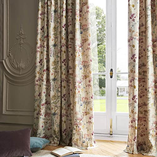 Voyage Maison Ilinizas Poppy Lined Curtains (90×54″/229x137cm)