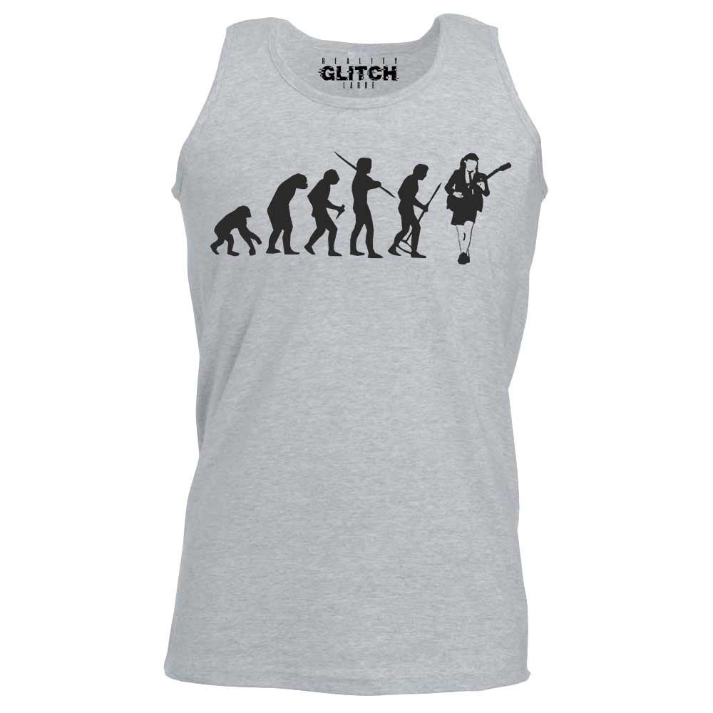 Reality Glitch Men's Light Grey Evolution Of Angus Young Vest