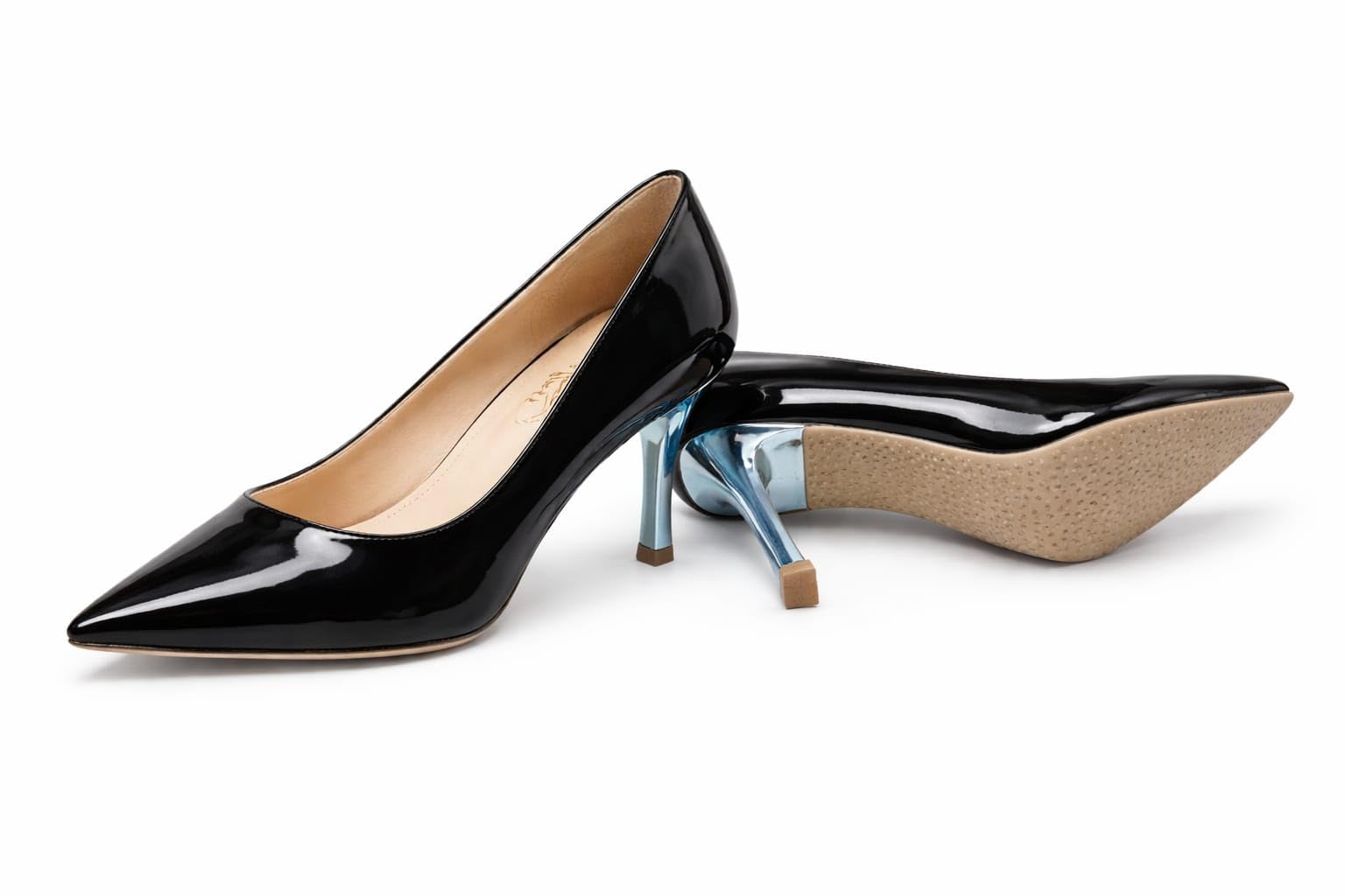 Women Stylish Pointed Toe Heels Outer Rexin and TPC Sole Sandals Open Toe Slip On Footwear Black Size 8 India UK Fit System-image-29
