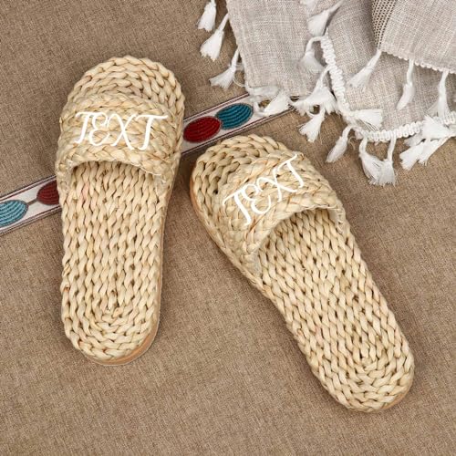 Bnesi Personalized Beach Party Slippers Custom Natural Flip Flops Personalized Slippers for Bridal Shower2
