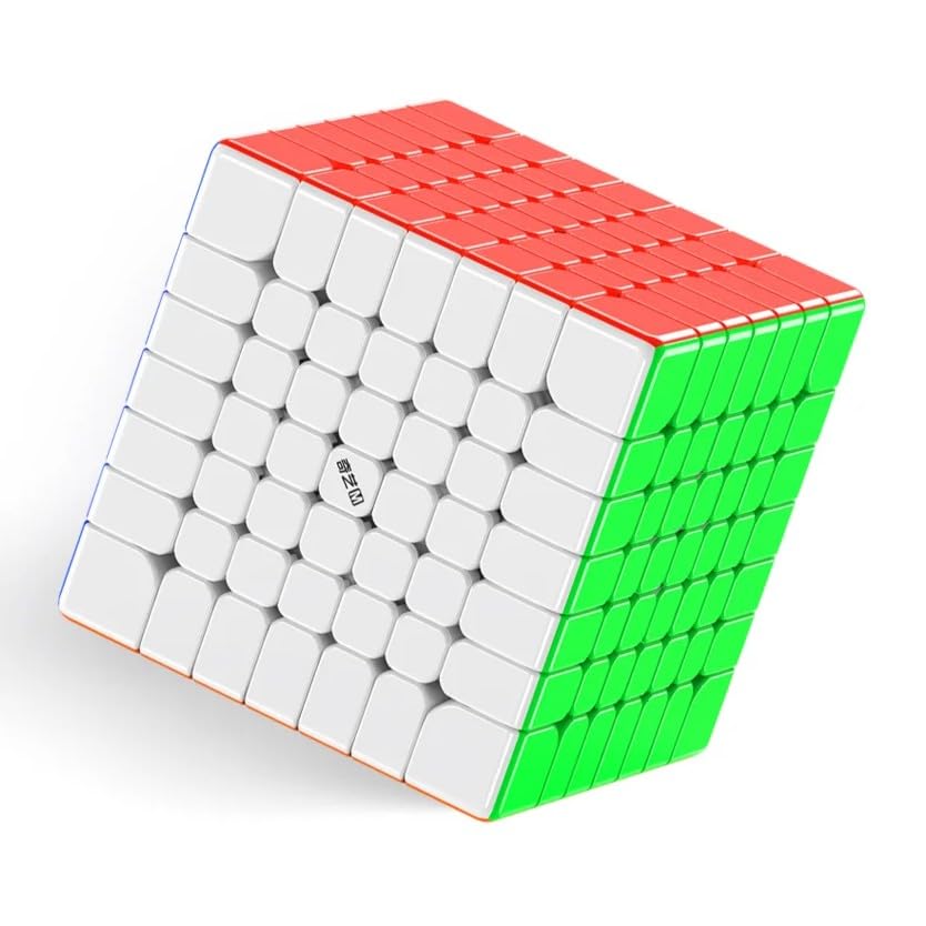 Image of QiYi Warrior 7x7 Magnetic Speed Cube | UV Coated High-Gloss Finish | Dual-Layer 216 Magnet System, Lightweight 147g & Compact 62.5mm Stickerless Professional 7x7x7 Puzzle