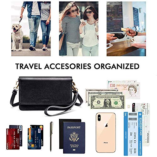 Nuoku Women Small Crossbody Purse Cell Phone Wristlet Wallet Purse With Rfid Card Slots And Strap For Women thumb #2
