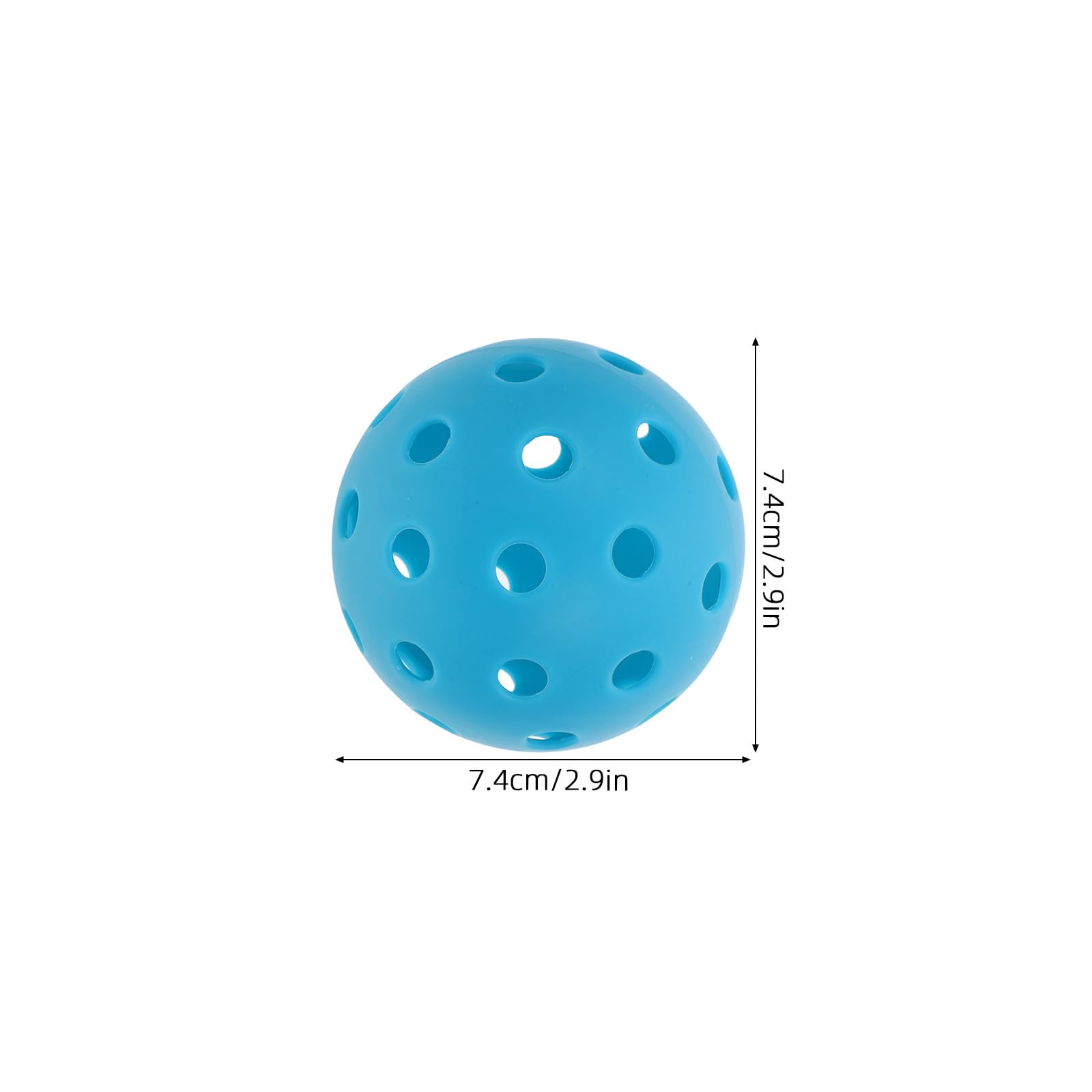 20 Pickleball-Übungsbälle mit 40 Löchern – 74 mm Hohlkammer-Pickleball-Sportbälle mit Luftzirkulation für das Indoor-Training, leise Schlagbälle, gelb