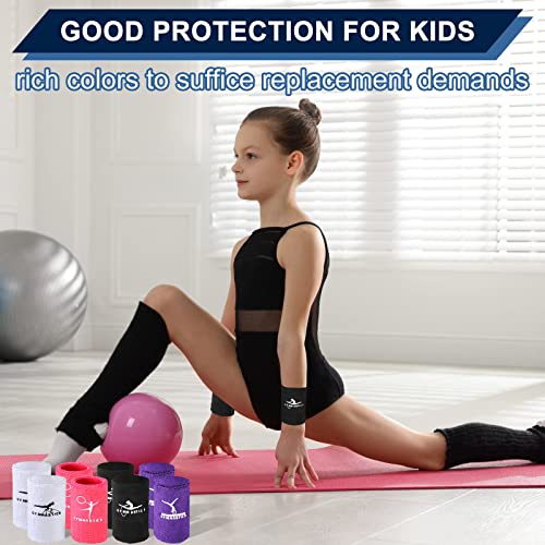 Image of Charniol 8 Pcs 4 Inch Gymnastics Wristbands for Grips Kids Wrist Sweatband Sport Polyester Cotton Wrist Band for Tennis Basketball Football Running