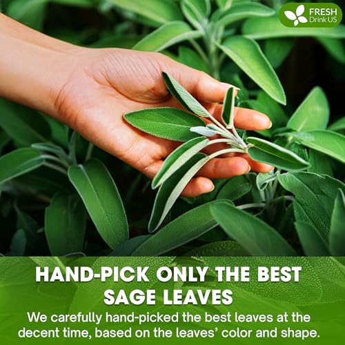 Image of FreshDrinkUS, Sage Leaf Powder 4oz - Premium Culinary Herb, Pure Ground Sage Leaves for Cooking, Baking & Herbal Infusions - Resealable Pouch
