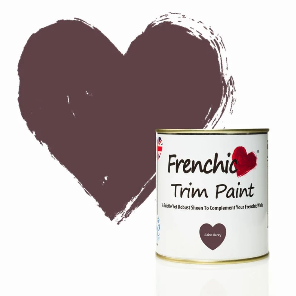 Frenchic Dark, Aubergine Toned Purple. Boho Berry Trim Paint With A Satin Sheen Finish - 500Ml
