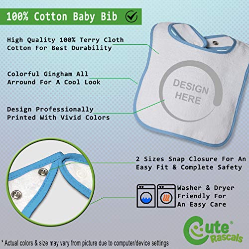 Toddler & Baby Bibs Burp Cloths Made in Vachina Funny Barcode Machine Readable Code Cotton Items for Girl Boy White Blue Design Only2