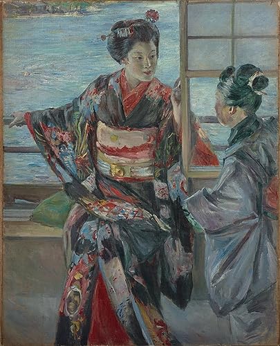 Maiko de Kuroda Seiki Impression Art Murale pour Décoration Salon Moderne 60x90cm