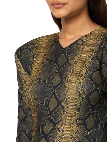 Image of Norma Kamali Long Sleeve Shoulder Pad Side Slit Gown