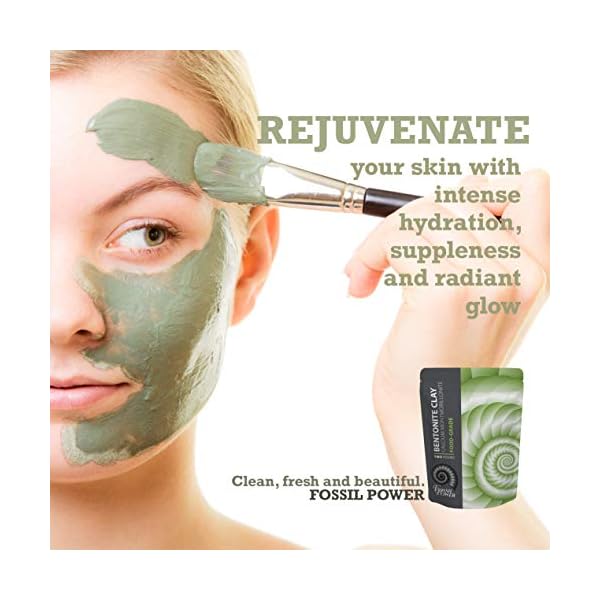 FOSSIL POWER CALCIUM BENTONITE CLAY 2lb - Natural Clay Powder for Cleansing- Best Hair and Facial Treatment for Radiant Skin