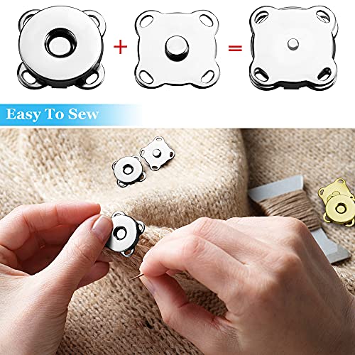 STCRERAG 40 bottoni magnetici, chiusura magnetica