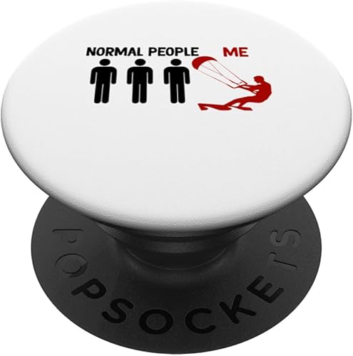 funny Kiteboarding normel pepole me Kitesurf Kiteboarder men PopSockets Standard PopGrip