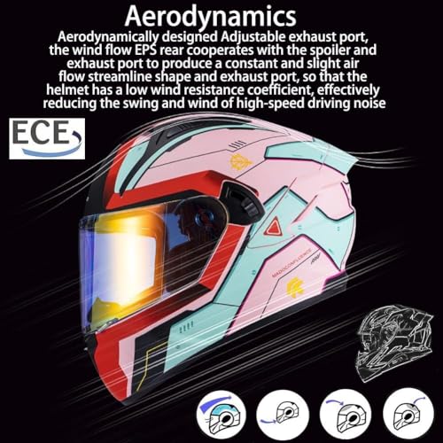 Casque moto fentes Bluetooth modulable intégral taille M - 6
