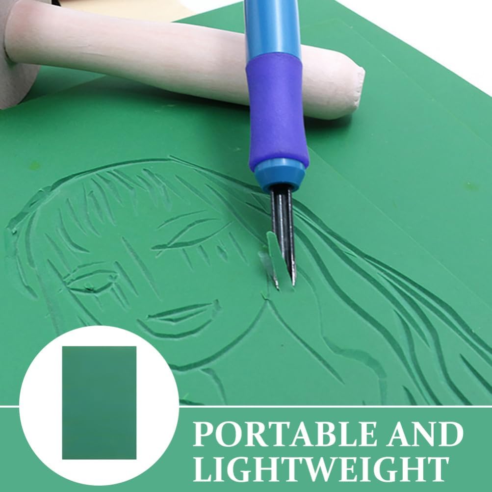 5pcs PVC Engraving Mat for Amateurs and Professionals Green