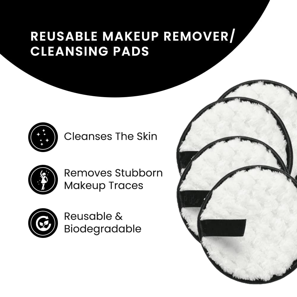URBANMAC Reusable Makeup Remover Cleansing Pads | Easily Removes Stubborn Face & Eye Makeup | Multifunctional, Safe for Oily, Dry or Sensitive skin | Pack of 2 1