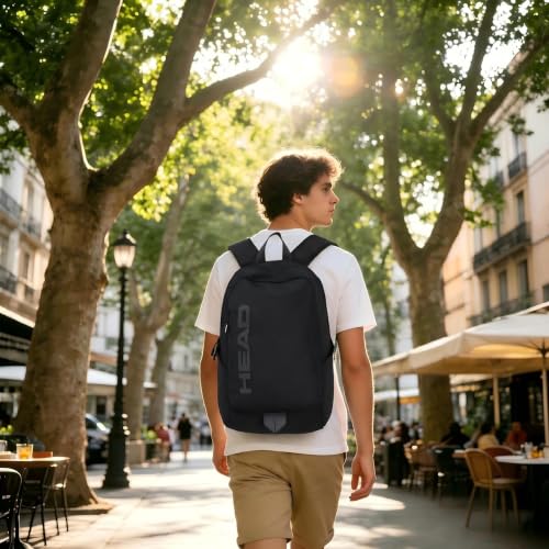 HEAD Men’s Gym Backpack Fits 15.6 Laptop for Tennis Sport Work Daily | Waterproof lightweight tennis backpack fits rackets, Pickleball, for Men, with bottle holder & front pocket - Image 5