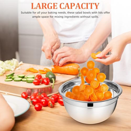 Set de 4 tazones de acero inoxidable con tapa miniatura 3