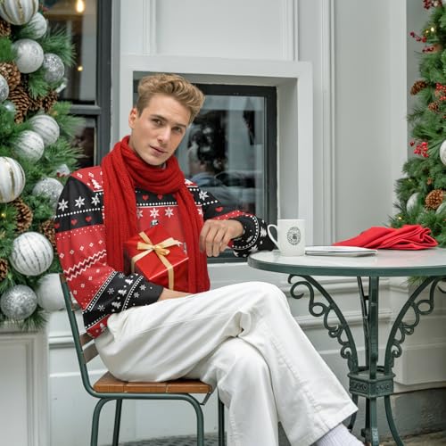 Image of 99TIMORO Funny Ugly Christmas Sweater for Men and Women, Holiday Pullover 2025, Novelty Crewneck Sweatshirt, Festive Gift