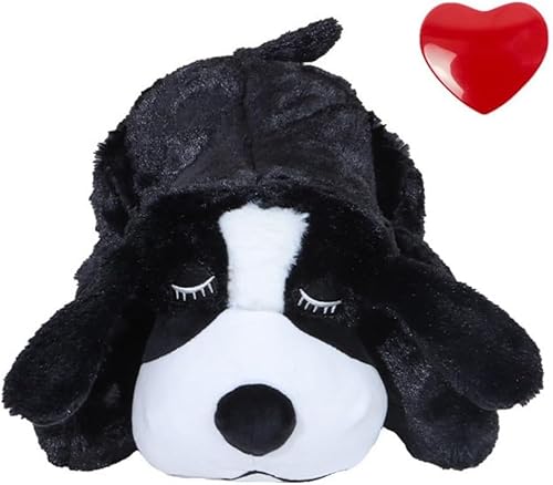 Yobuisg 犬 おもちゃ ハートビート ぬいぐるみ 心音が出る 癒し系 不安緩和 睡眠補助 ストレス解消 心を落ち着かせる行動睡眠トレーニング 分離不安 家の破壊防止対策 温熱パックも付属 (C)
