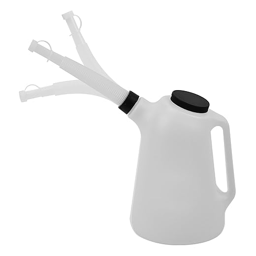 Oil Dispenser, 8 Quart, Translucent, Bottle with Spout Cap, Automotive Oil Container