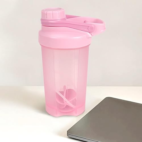 Miniatura 6 de D.Y.A Botella agitadora de 16 onzas, a prueba de fugas, para batidos de proteínas, botella agitadora para preentrenamiento y viajes, sin BPA y fácil