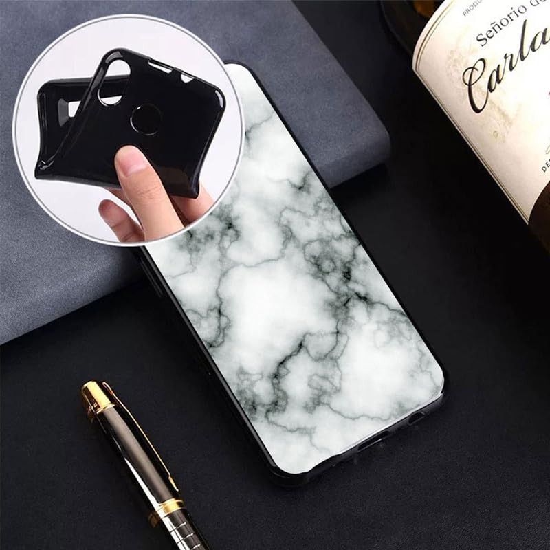 CAXKJE Custodia per Realme Note 50 (6.74 Pollice) + Pellicola Vetro Temperato,Nero Cover Morbido Silicone Custodie TPU Cover,per Note 50 Antiurto Case - A15