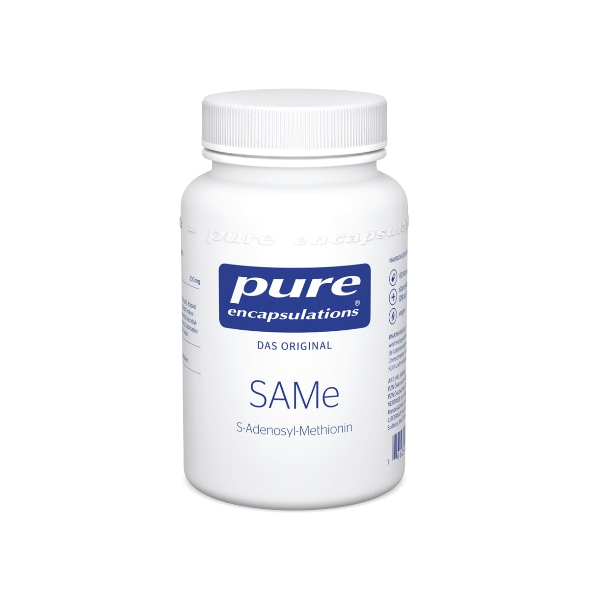 Pure Encapsulations - SAMe - S-Adenosyl-Methionin - Stoffwechselaktive Form der Aminosäure Methionin - 60 Kapseln