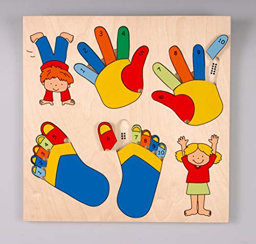 Preisvergleich Produktbild Educo / Puzzle - Hände und Füße / Lehrmaterialien Geschichte / Mathematik - Rechnen - Zahlensinn und Zählen / Ab 84 Monate / Bis 144 Monate