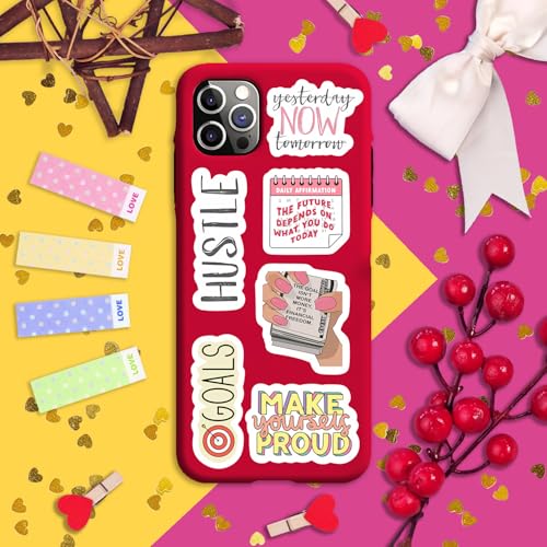 Image of Motivational Stickers for Adults - Goal Getter Party Favors & Decorations, Waterproof Vinyl Inspirational Decals for Water Bottle, Laptop, Gifts for Women & Men