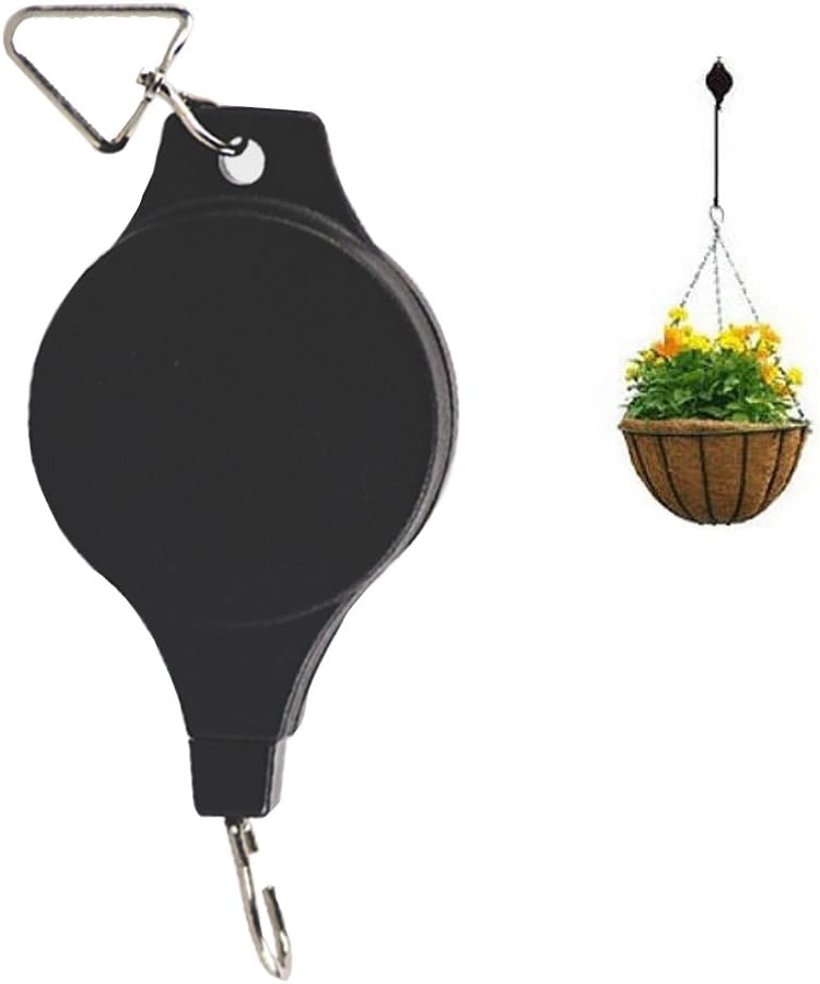 Watering Honey Adjustable Telescopic Plant Hanger Holders Plant Pulley for Hanging basket Indoor outdoor Decoration-2Pack