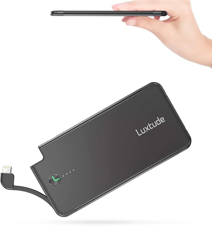 Luxtude Portable Charger iPhone Built in Lightning Cable - Thumbnail 3