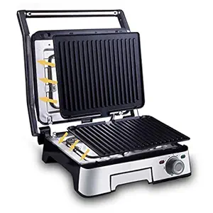 DSP 1800W Grill Sandwich Maker Toaster with Fixed Grill Plates, Grey_SD1