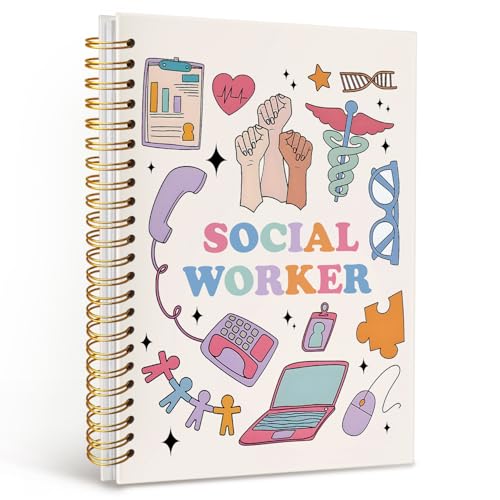 Cadeau de reconnaissance pour travailleur social : carnet de notes à spirale