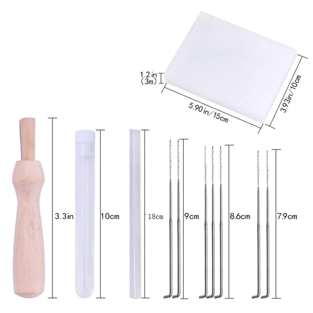 Vueinrg Kit Iniziale Per Feltro Ad Ago - 36 Colori Di Lana Cardata Con Accessori Completi, Per Principianti E Progetti Fai Da Te - 4