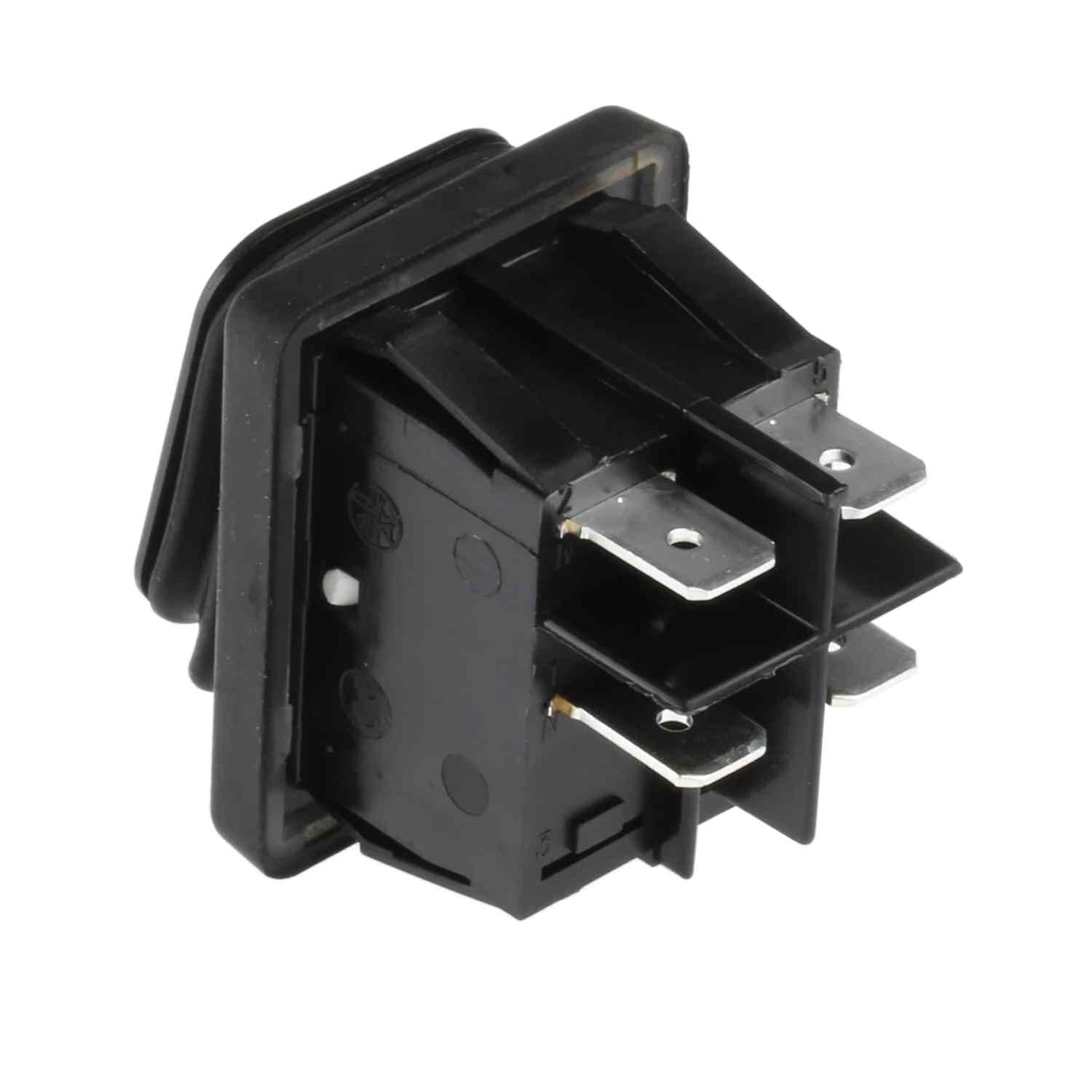 AUTOZOCO Interruttore a bilanciere impermeabile, interruttore a 2 posizioni, interruttore a 4 vie, IP67, ON-OFF DPST, 16 A 250 VAC / 20 A 125 VAC, nero