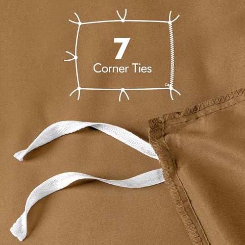 Utopia Bedding Duvet Cover Queen Size - 3 Piece with Zipper Closure - 1 Comforter Cover 90X90 Inches & 2 Pillow Shams 20X26 Inches (Mocha) Comforter Not Included