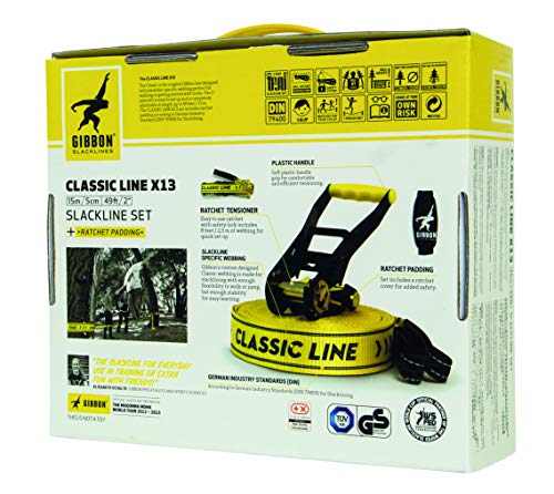 Gibbon Slackline Surfer Line 30m - Set Completo Con Cricchetto E Protezioni Alberi - Foto 9