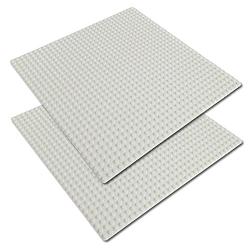 Katara- Juego de Placas de Construcción Compatible con Lego, Sluban, Papimax, Q-Bricks, Color 2 x Blanco, 2, 3232 Pernos (1672-058)