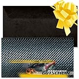 GESCHENKGUTSCHEINcom - 25 Blanko Geschenkgutscheine mit Umschlag & Schleife - Formulare für Mopeds Motorräder Motorradgeschäft SP12192-25-V1