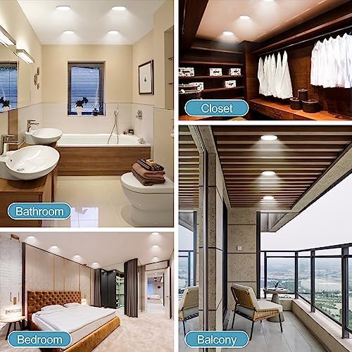 Miniatura 6 de Lámpara de techo de montaje empotrado de 5 pulgadas, regulable, luz de techo LED blanca de 5000 K, lámpara de techo redonda ultrafina para